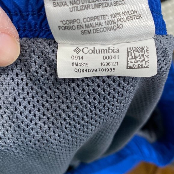 Columbia men's L, royal blue swim trunks/shorts with mesh liner + elastic waist. - Picture 7 of 7